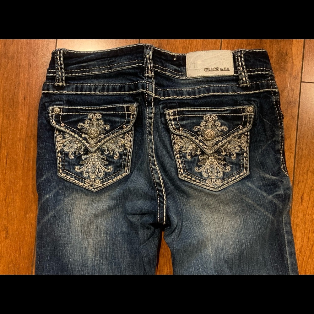 Grace in LA girls’ 14 bootcut jeans